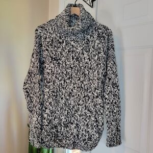 Treasure & Bond Black And White Cowl Neck Wool Blend‎ Sweater Longsleeve Size M